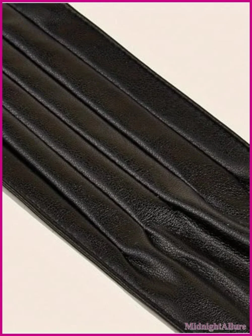 Women's Faux Leather Wide Obi Belt Knotted Waistband for Dress